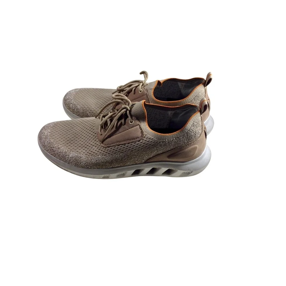 Johnston & Murphy ActivSole Men's Size 11.5 Beige‎ Low Top Knit Sneakers
